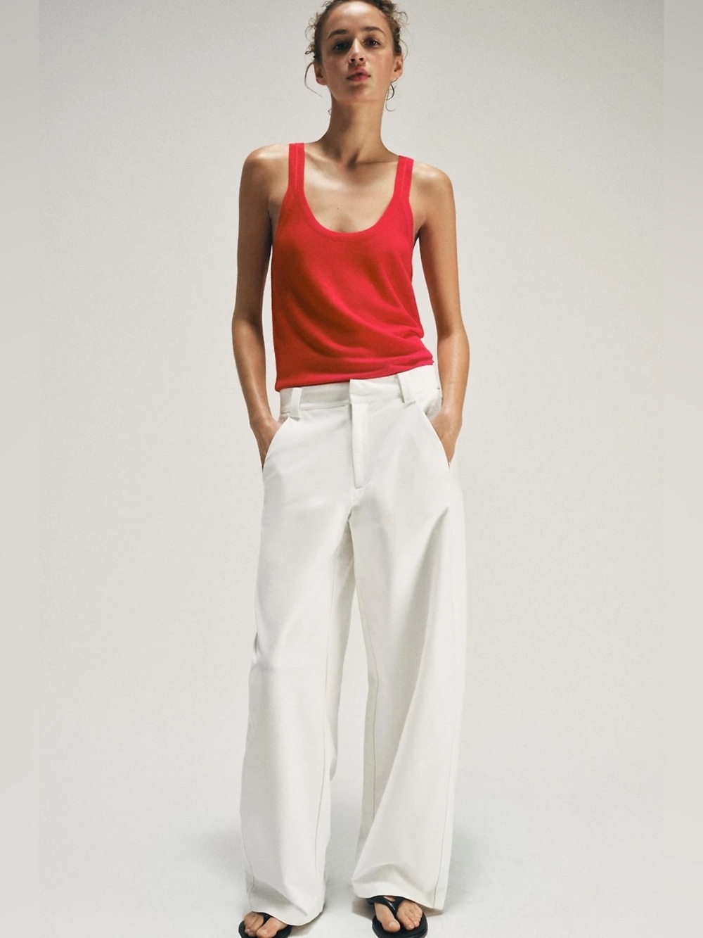 Zara Barrel Pants Ecru White Low Rise Mid Rise Trousers Women’s Sz XS NEW NWT - Picture 9 of 15
